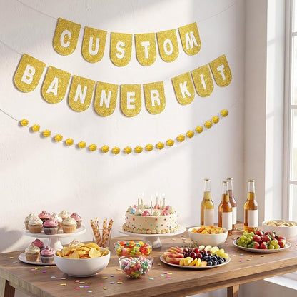 Hahafelt 125 Pcs Make Your Own Banner Kit Personalized Handmade Name Scallop - Image 5