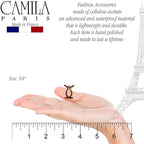 Camila Paris CP2374 French Hair Clip for Women, Set of 6 Extra Small Tortoise Shell Girls Hair Claw Clip Fashion Styling Hair Accessories for Women, Ladies Strong Hold Grip Clamp, Made in France