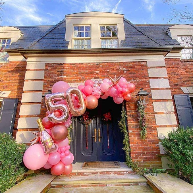 Rose Gold 60 Number Balloons, 40 Inch Giant Number 60 Balloons Foil Mylar - Image 7