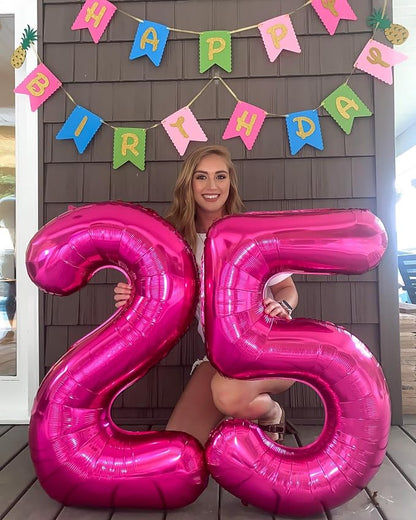 Hot Pink 5 Balloon - Image 2