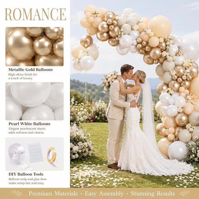 KARLURE Champagne Balloon Arch Kit Garland - Image 3