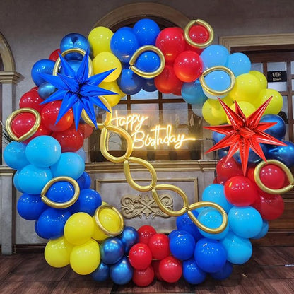 Red Blue Yellow Balloon Arch Kit - Image 3