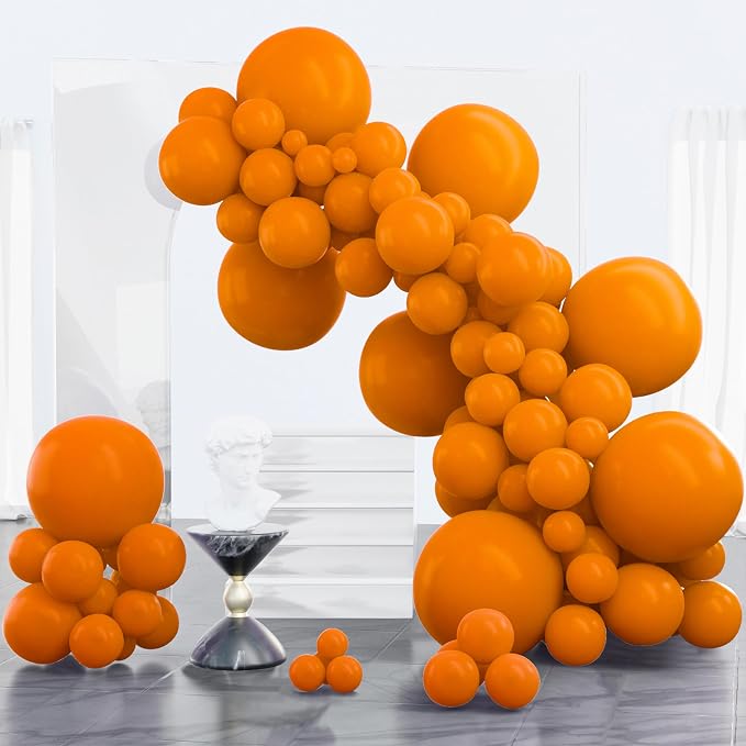 PartyWoo Burnt Orange Balloons 100pcs Terracotta Fall Color 18 12 10 5 Inch | by PartyWoo