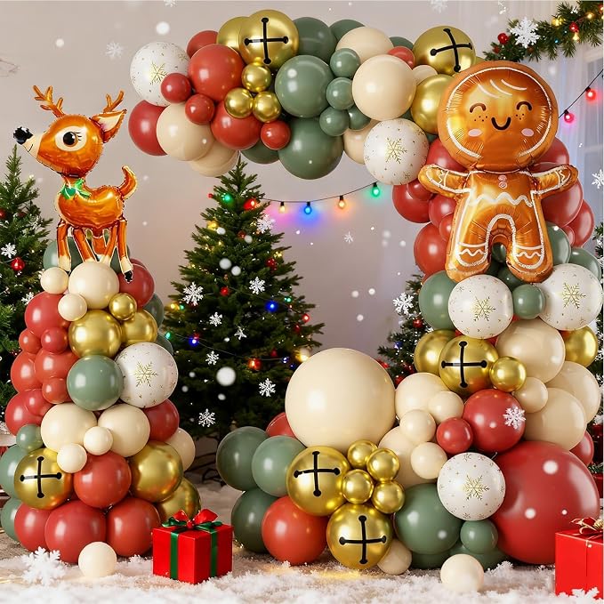 Christmas Balloon Arch Kit by Saxuxu
