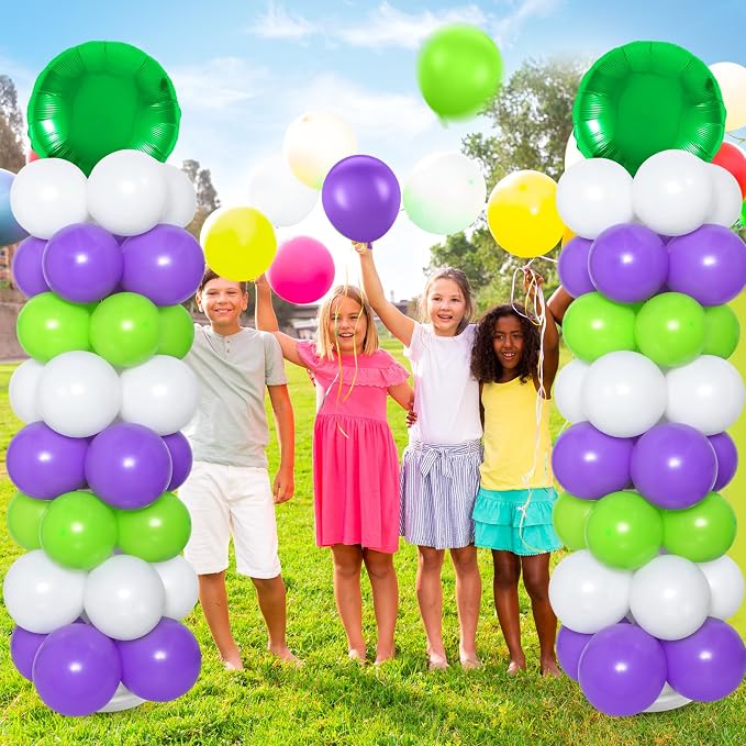 Hungdao 2 Sets Light Inspired Year Balloon Column Stand Kit Cartoon Story Game - Image 5