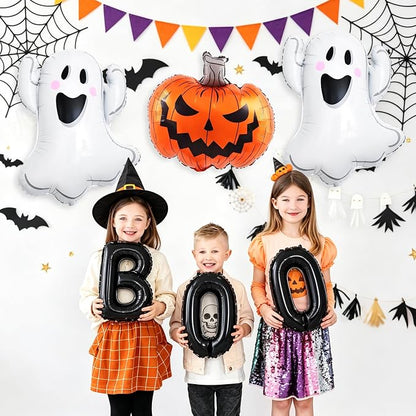7PCS Ghost Balloons BOO Pumpkin Foil Balloons Halloween Mylar Balloons | - Image 5