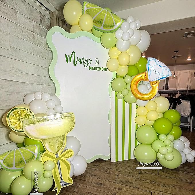 154Pcs Margs and Matrimony Bachelorette Balloon Garland Arch Kit | Dusty Green by Nyvrexo