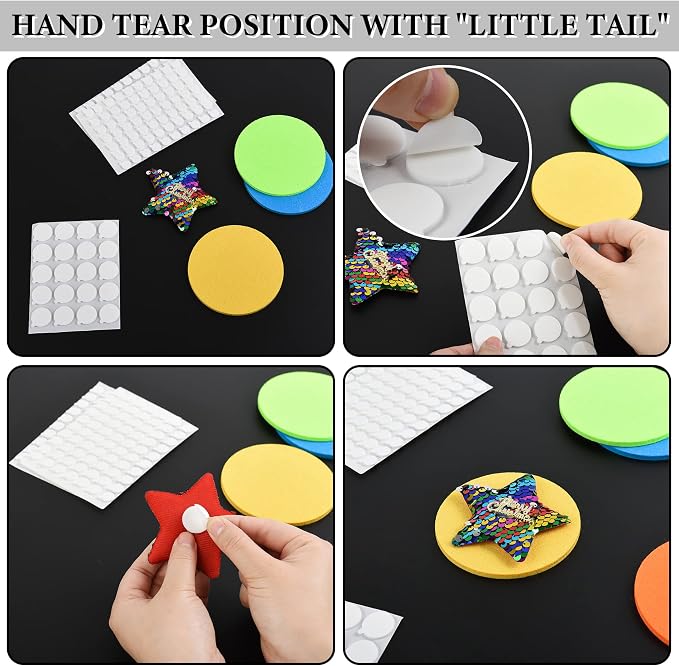 ACFELLE 8 Sheets Foam Dots 3D Round Adhesive, 2 Size Pop Dots Sticky Double - Image 3