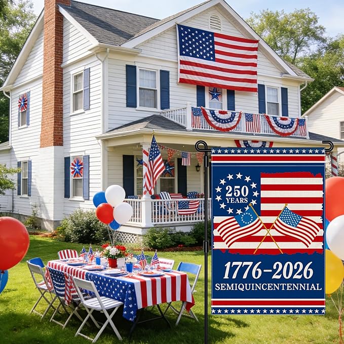 250th Anniversary America Garden Flag, 250 Anniversary USA Flag 1776-2026 - Image 2