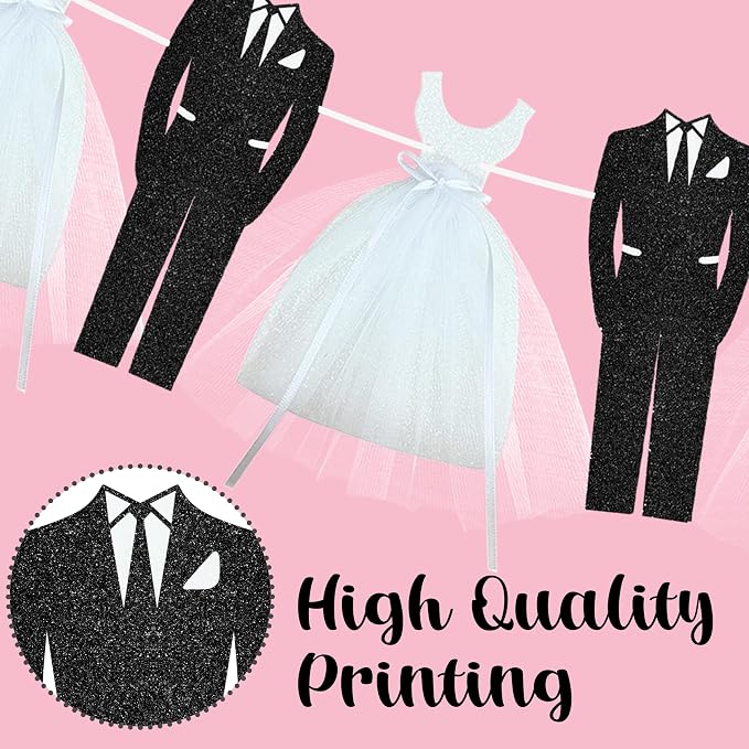 Bridal Shower Banner Decoration Glitter Wedding Party Decorations - Image 4