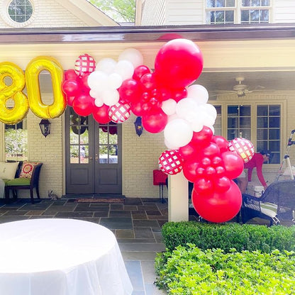 Voircoloria 90pcs Red Balloons Garland Arch Kit, 18 12 10 5 Inch | - Image 4