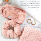 VOLO Spa Headband for Women | Hair Band for Makeup, Washing Face, Skincare, Shower & More | Ultra-Soft, Absorbent, Stretchy | Fits All Head Sizes | Microfiber | Luna Gray & Cloud Pink 2PK