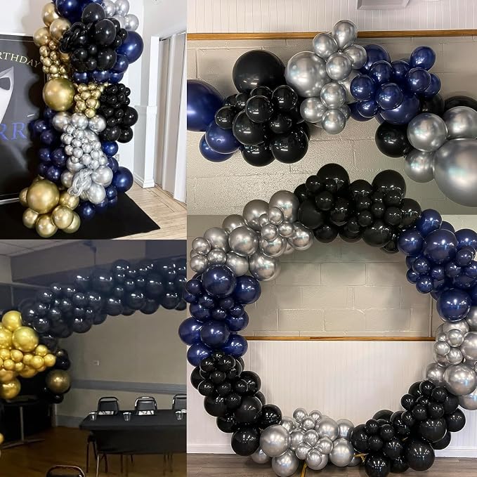 104pcs Black Balloon Garland Arch Kit Different sizes 18/12/10/5 Inch | Black - Image 4