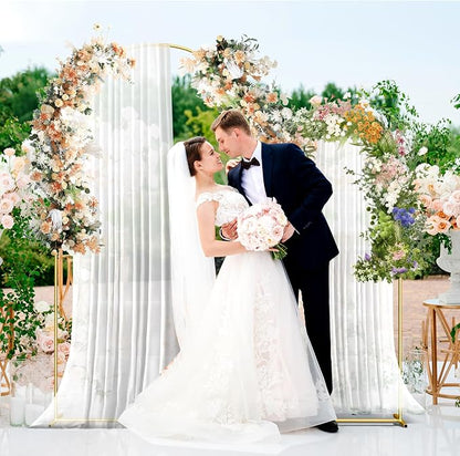 6.6FT Metal Arch Backdrop Stand Gold Balloon Arch Frame - Image 2