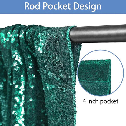 Hahuho Hunter Sequin Backdrop Curtain, Party Decoration（2 Panels, 2FT x 8FT - Image 2