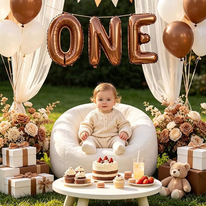 TONIFUL Chocolate Brown 16 Inch Mylar Foil Letter Balloons 26 Pcs 1 Set A-Z - Image 3