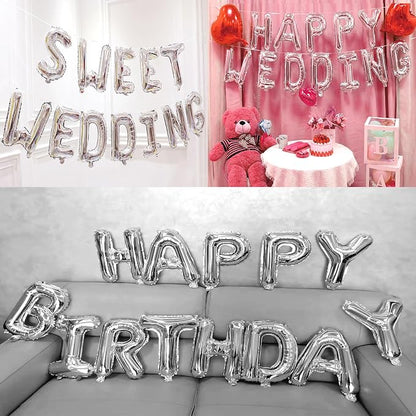 Happy Birthday Balloon Banner Custom Phrase Balloons letter 16 inch - Image 6