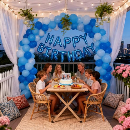 16" Happy Birthday Foil Letter Balloons Banner Set | Alphabet Balloons - Image 5