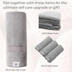 VOLO Hair Drying Scrunchie | Hair Scrunchies for Women | Ultra Soft, Thick, Anti Frizz, Breakage Free, Absorbent, & Gentle Ties that Decrease Dry Time | Microfiber | Luna Gray & Cloud Pink 4PK