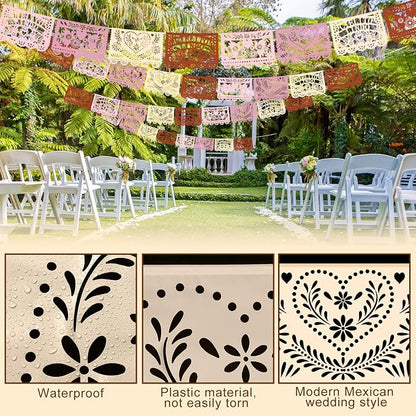 TaoBary 6 Pcs Papel Picado Mexican Wedding Cielito Lindo Party Decor 118 Feet - Image 3