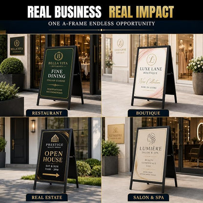 Metal Sign HolderA-Frame Sidewalk Curb Stand by BCB 24x36 | Printed in USA | - Image 6