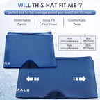 Cold Head Hat, Ice Head Cap Wrap, Ice Pack Cold & Hot -RoyalBlue