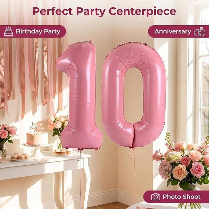 Number 10 Balloon Foil Mylar Balloons - Image 5