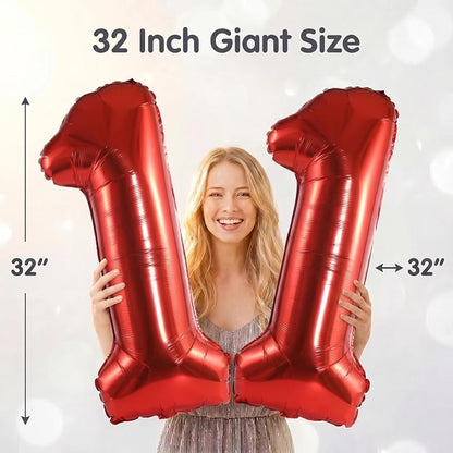 YPSelected 32 Inch Large Foil Helium Number Balloon Birthday Wedding Party 0-9 - Image 5
