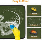 Heat Resistant Mat for Air Fryer, 16 x 20in Heat Resistant Mat for Countertop, Fireproof Silicone Countertop Protector Appliance Slider for Air Fryer, Coffee Maker, Toaster, Oven - Green