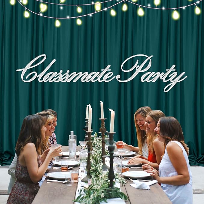 Hunter Green Backdrop Curtains for Parties Wedding Curtains Rod Pocket Green - Image 3