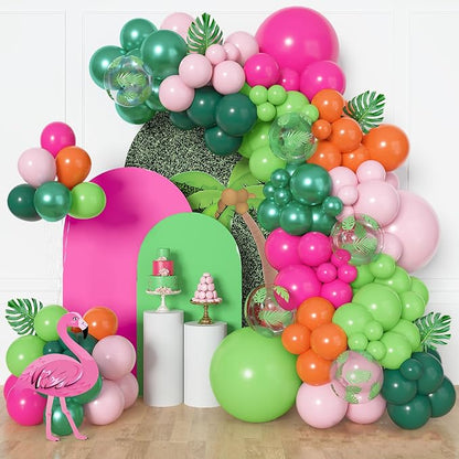 Amandir 153pcs Tropical Balloon Arch Kit Different Sizes | 18 12 10 5 inch Hot by Amandir