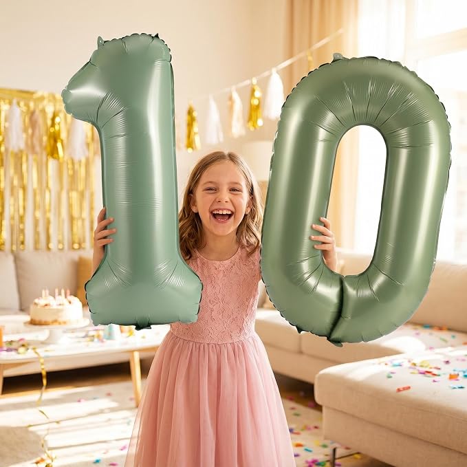 Number 10 Balloon Foil Mylar Balloons - Image 2