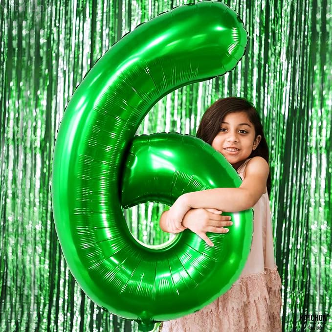 KatchOn Giant Dark Green Number 6 Balloon - Image 4