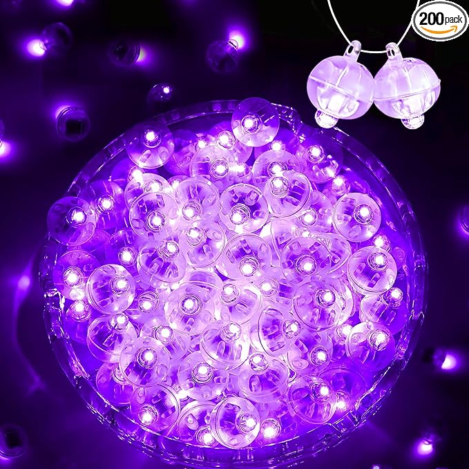 200PCs Balloon Lights, Long Standby Time Mini Ball Light, Mini Led Lights by ZGWJ