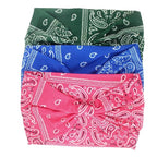 Yeshan Wide Bandana headbands for Women Boho Bandeau Headband Knot Hair Scarf Bands Stretch Floral Printed Non Slip Head bands Elastic Turban Head Wraps Thick African Headband,Pack of 6