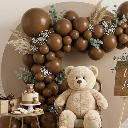 102pcs Matte Dark Brown Balloons Garland Arch Kit, 18 12 10 5 Inch Balloons | - Image 5