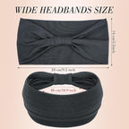 obeoby 5.5'' Wide Headbands for Women, 4Pack Boho Twisted Knot Hairband Large Headbands