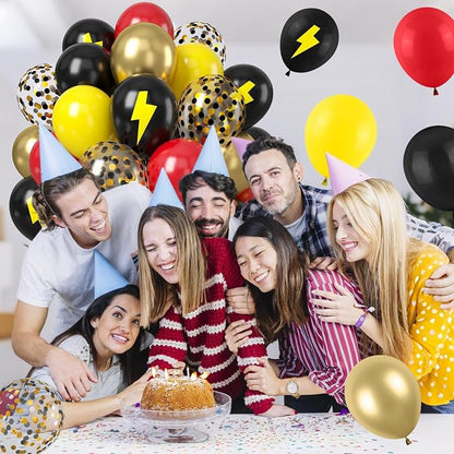 Red Black Yellow Balloons, 12inch Black Yellw Red Party Balloons - Image 6