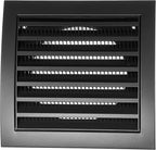 Repa Market 4 Inch Anthracite Dryer Vent Hood/Duct Cover for Walls or Ceiling/ABS Plastic Louvered Air Grille with Built-In Mesh Screen/Exhaust and Dryer Vent Covers for Indoor & Outdoor Use