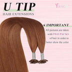 YoungSee U Tip Hair Extensions Copper U Tips Human Hair Extensions Copper Hair Utip 20In 50s/50G