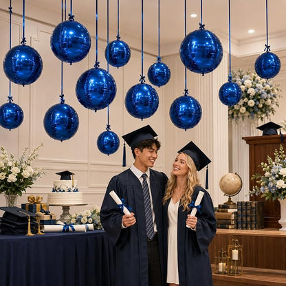 Navy Blue Round Foil Balloons - Image 6