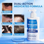 Medicated Shampoo for Scalp Seborrheic Dermatitis & Psoriasis: Plant-Based Formula Soothes Itch, Reduces Flakes, Supports Hair Health & Deep Cleansing Treatment for man and women 300ml/10.0fl oz