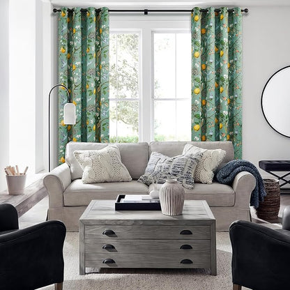 Topfinel Living Room Curtains 72 Inches Long Floral Spring Curtains, Vintage - Image 5