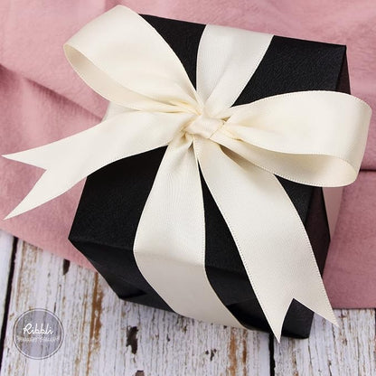 Ribbli Ivory Double Faced Satin Ribbon, 1” x Continuous 25 Yards, Use - Image 2
