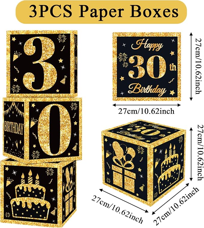 DataMoon 30th Birthday Decorations Boxes - Image 4
