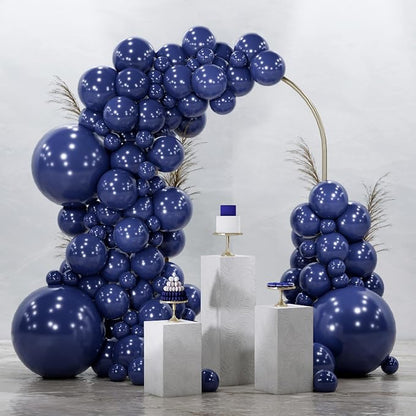 PartyWoo Navy Blue Balloons 128pcs Different Sizes of 18 12 10 5 Inch Dark Blue by PartyWoo