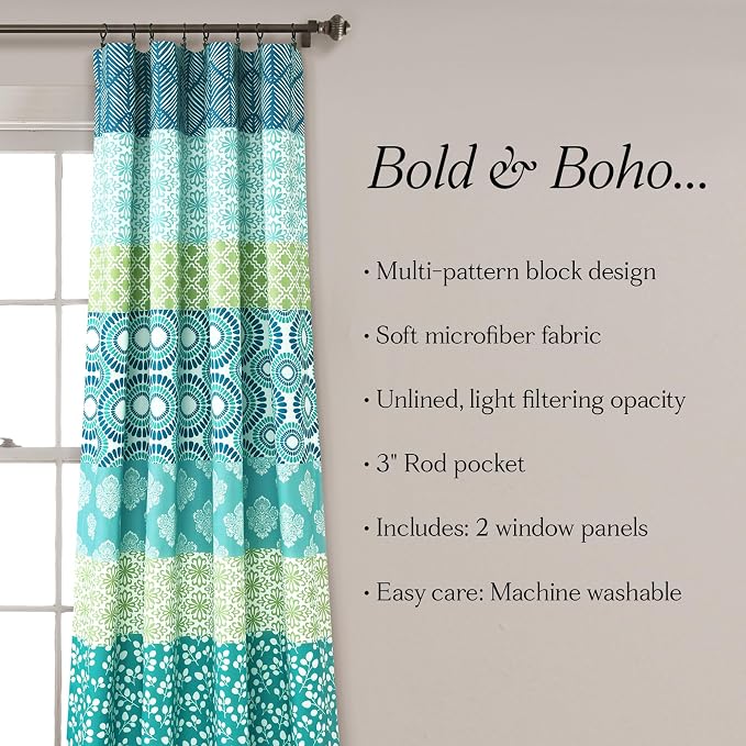 Lush Decor Bohemian Stripe Window Curtain Panels - Image 6