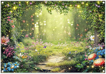 7x5ft Enchanted Forest Photography Backdrop Fairy Garden Banner | Fairytale by ZTHMOEBACKDROP