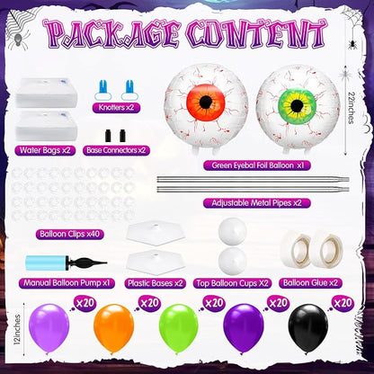 Kasyat 2 Set Halloween Eyeball Balloon Column Stand Kit - Image 2