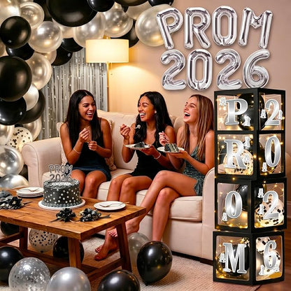 100Pcs Black and Silver Prom Decorations 2026 - Image 5